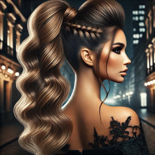bold statement ponytail hairstyles for long hair