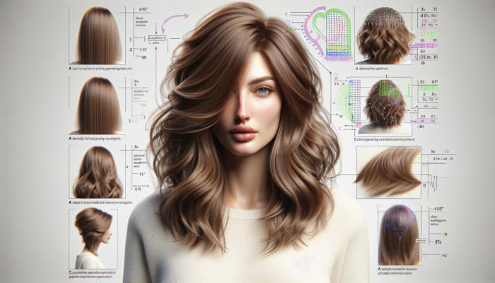 Woman with medium layered haircut, volume and movement, styled for fine hair's thickness, tailored to face shape and texture.