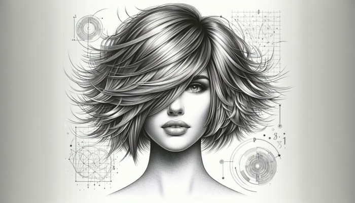 A woman with a layered bob, showing volume and movement, styled with texturizing products.