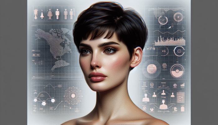 Short Hair Styles for Ladies: Woman with classic pixie cut, short and chic, embodying timeless charm and global trend.