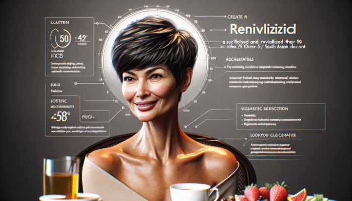 Short Hairstyles for Women Over 50: A chic woman over 50 with a classic pixie haircut, styled for a casual brunch.
