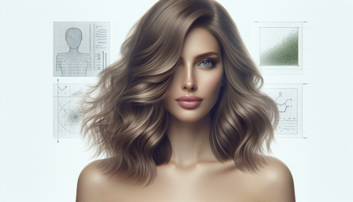 Woman with shoulder-length hair in soft, wavy layers, adding dimension and movement.