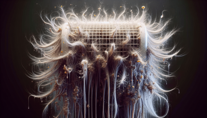 How to Keep Hair Hydrated in Heaters: Hair strands drying and frizzing due to heater's low-humidity effect.