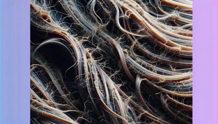Strategies for Reversing Heat Damage: Damaged hair strands under microscope showing heat-induced cracks and brittleness from styling tools.