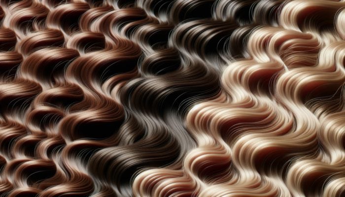 Building Barely-There Waves Through Trimming: Close-up of diverse hair textures with fine, straight hair showing subtle waves and thick, curly hair with strategic layers enhancing natural waves.