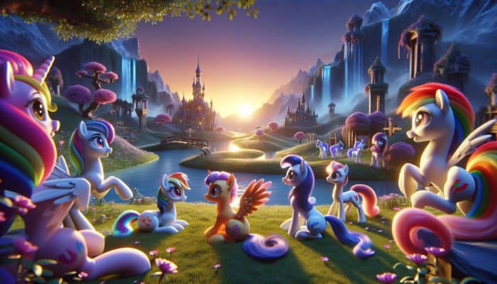 Animated TV ponies with unique personalities and detailed backstories engaging global audiences.