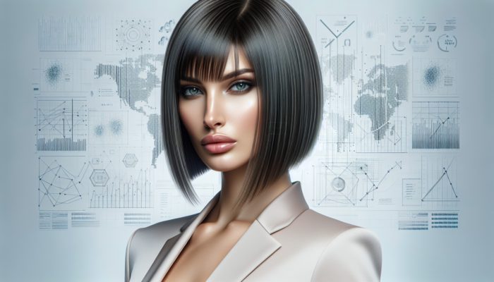 Mastering Blunt Bob Cuts for Effortless Style: Sleek, straight blunt bob cut framing face, exuding sophistication and modernity, styled polished and textured.