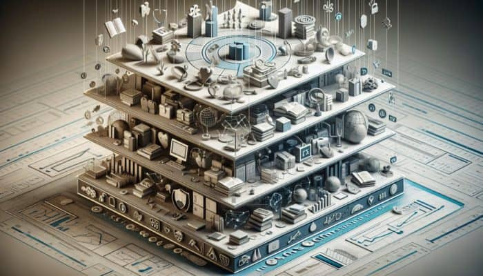 Executing Three-Tiered Layers Expertly: A three-tiered framework with interconnected layers, enhancing efficiency across sectors like healthcare, education, and business.